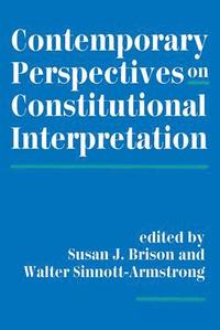 bokomslag Contemporary Perspectives On Constitutional Interpretation