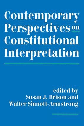 bokomslag Contemporary Perspectives On Constitutional Interpretation