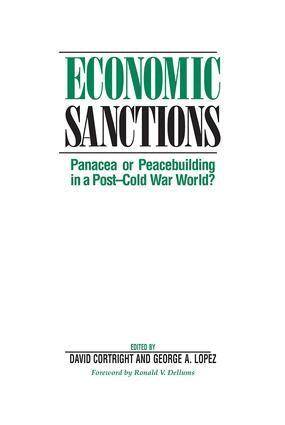 David Cortright, George Lopez - Economic Sanctions, Häftad