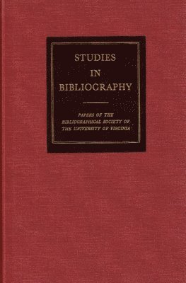 Studies in Bibliography, v. 53 1