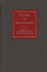 bokomslag Studies in Bibliography v. 56