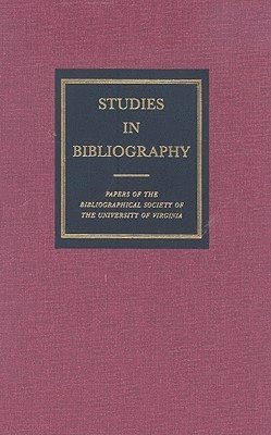 bokomslag Studies in Bibliography v. 57