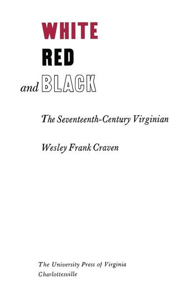 Wesley Frank Craven - White, Red and Black, Häftad