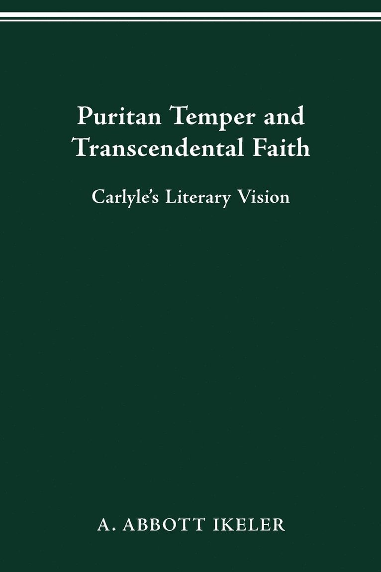 Puritan Temper and Transcendental Faith 1