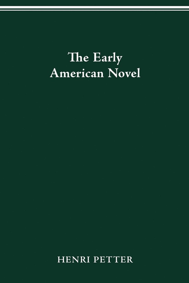 The Early American Novel 1