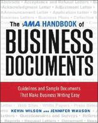 bokomslag AMA Handbook of Business Documents: Guidelines and Sample Documents That Make Business Writing Easy