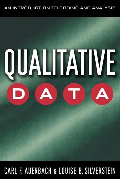 Carl Auerbach, Louise B. Silverstein - Qualitative Data, Häftad
