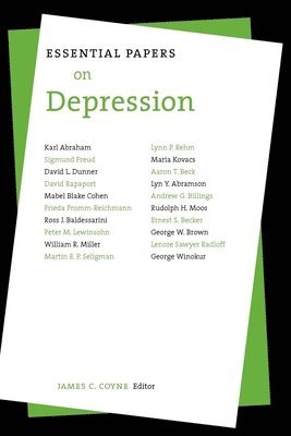 Essential Papers on Depression 1