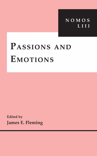 James E. Fleming - Passions and Emotions, Inbunden