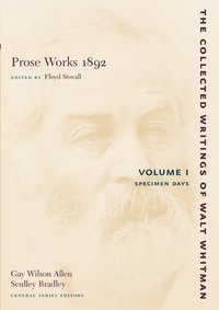 bokomslag Prose Works 1892: Volume I