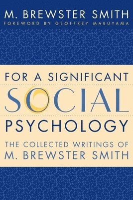 bokomslag For a Significant Social Psychology