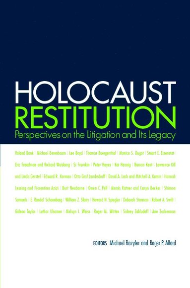 bokomslag Holocaust Restitution