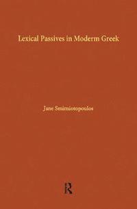 bokomslag Lexical Passives in Modern Greek