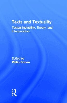 Philip G. Cohen, Philip Cohen - Texts and Textuality, Inbunden