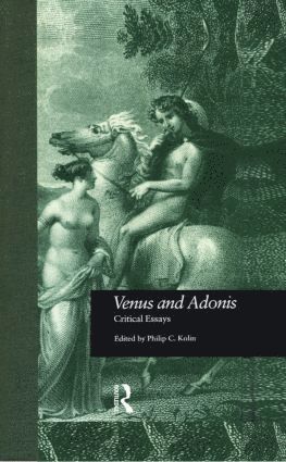 Philip C. Kolin - Venus and Adonis, Inbunden
