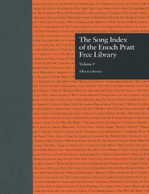 bokomslag The Song Index of the Enoch Pratt Free Library