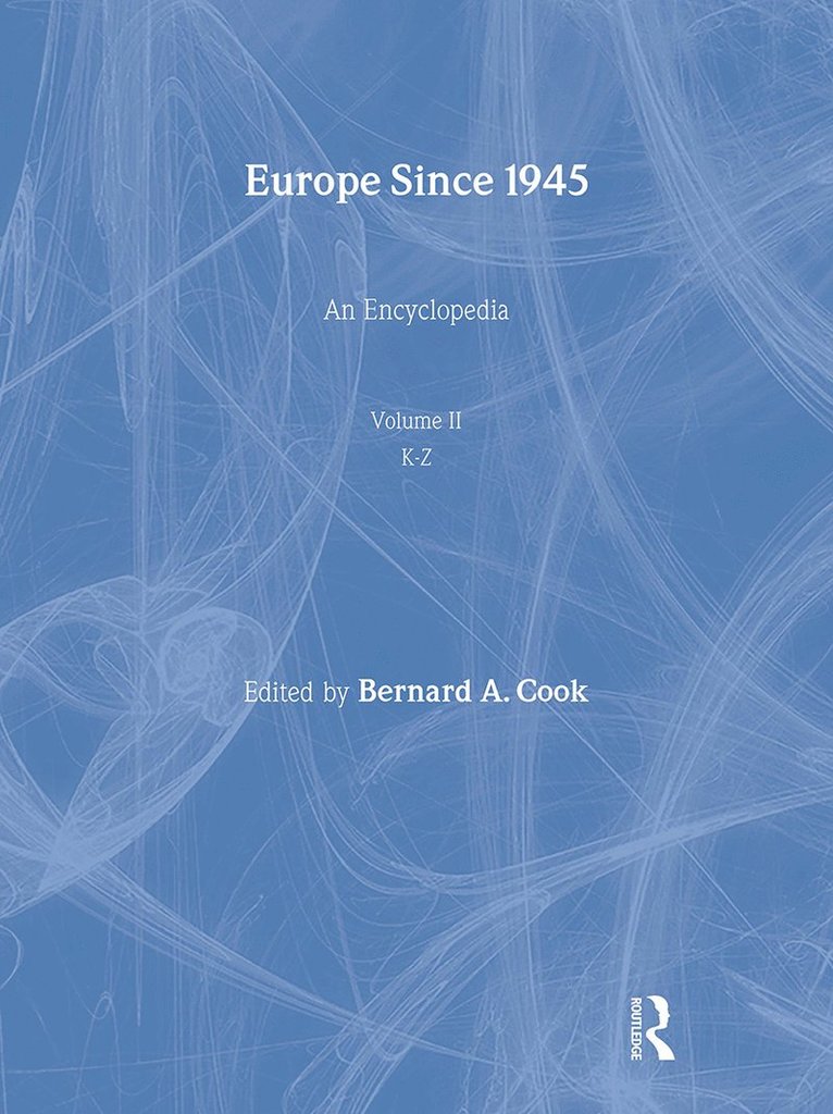 Bernard A. Cook - Europe Since 1945 Vol 2 Cl, Inbunden