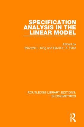 bokomslag Specification Analysis in the Linear Model