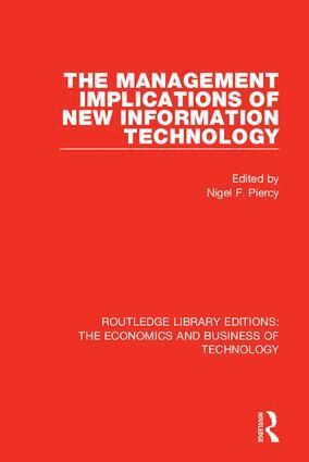 Nigel F. Piercy - Management Implications of New Information Technology, Inbunden