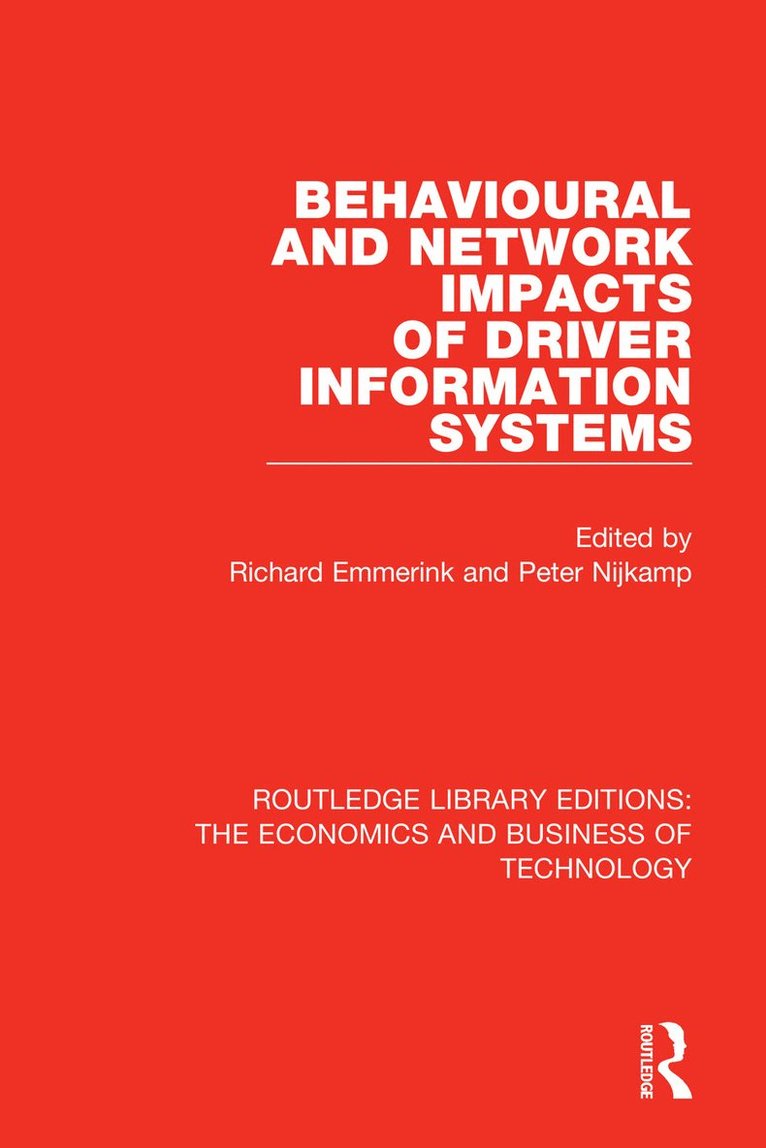 Richard Emmerink, Peter Nijkamp, Poland.) Nijkamp, Peter (Alexandru Ioan Casu University, Iasi, Romania . JADS, ‘s-Hertogenbosch, The Netherlands . Adam Mickiewicz University, Poznan - Behavioural and Network Impacts of Driver Information Systems, Häftad
