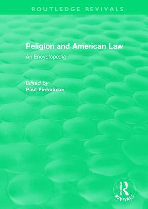 bokomslag Routledge Revivals: Religion and American Law (2006)