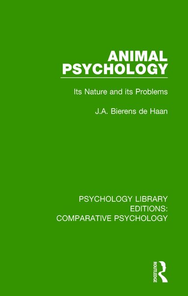 J.A. Bierens de Haan - Animal Psychology, Häftad