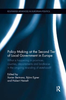 Xavier Bertrana, Björn Egner, Hubert Heinelt - Policy Making at the Second Tier of Local Government in Europe, Häftad