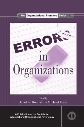 David A. Hofmann, Michael Frese - Errors in Organizations, Häftad