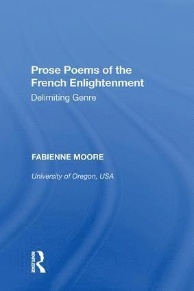 bokomslag Prose Poems of the French Enlightenment