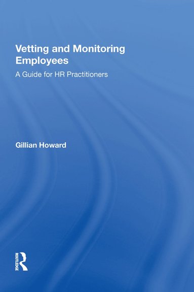bokomslag Vetting and Monitoring Employees