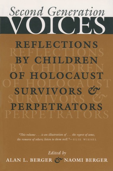 Alan L. Berger, Naomi Berger - Second Generation Voices, Häftad