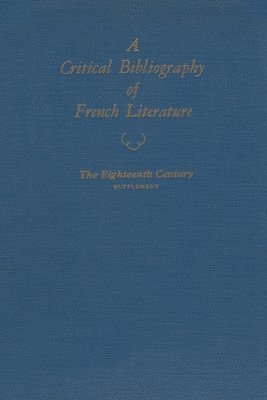 Critical Bibliography of French Literature 1