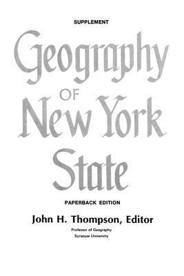 Geography of New York State Supplement 1