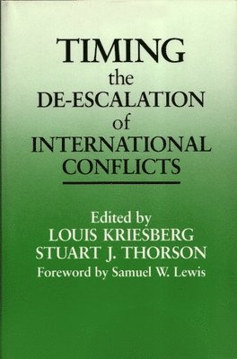 Timing the De-escalation of International Conflicts 1