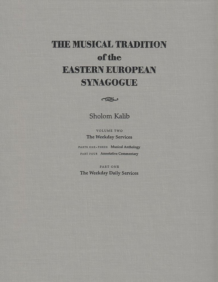Musical Tradition of the Eastern European Synagogue
