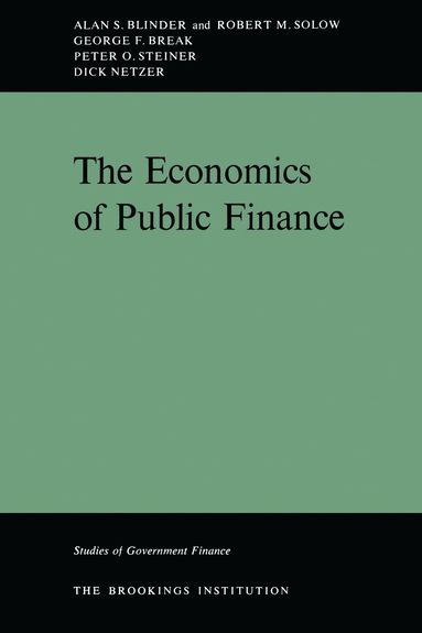 Alan Blinder - Economics Of Public Finance, Häftad