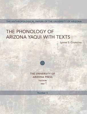 bokomslag Phonology of Arizona Yaqui with Texts