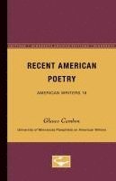 bokomslag Recent American Poetry - American Writers 16