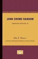 bokomslag John Crowe Ransom - American Writers 18: University of Minnesota Pamphlets on American Writers