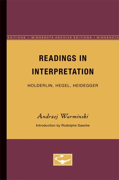 Andrzej Warminski - Readings in Interpretation, Häftad