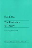 Paul de Man - Resistance to Theory: Volume 33, Häftad