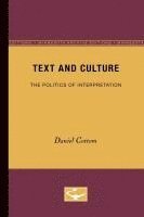 Text and Culture: The Politics of Interpretation Volume 62