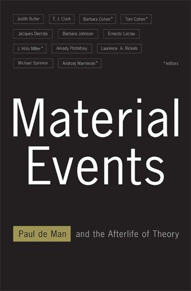Tom Cohen, Barbara Cohen - Material Events, Häftad