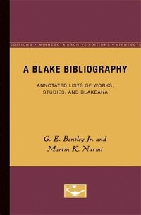 bokomslag A Blake Bibliography
