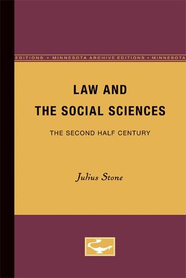 Julius Stone - Law and the Social Sciences, Häftad