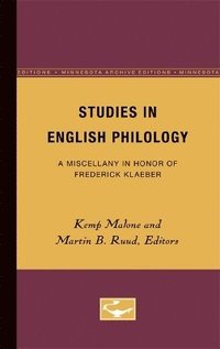 bokomslag Studies in English Philology