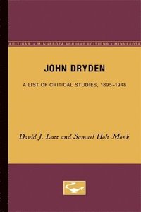 bokomslag John Dryden