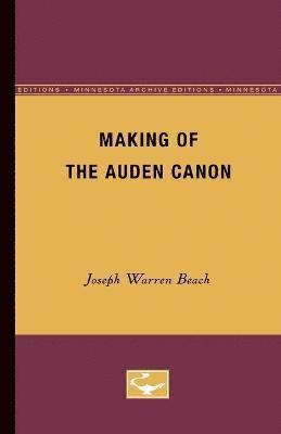 bokomslag Making of the Auden Canon