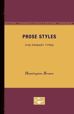 bokomslag Prose Styles