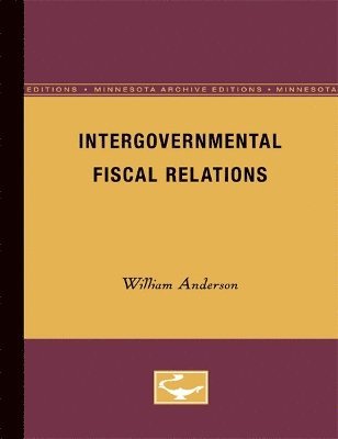 bokomslag Intergovernmental Fiscal Relations